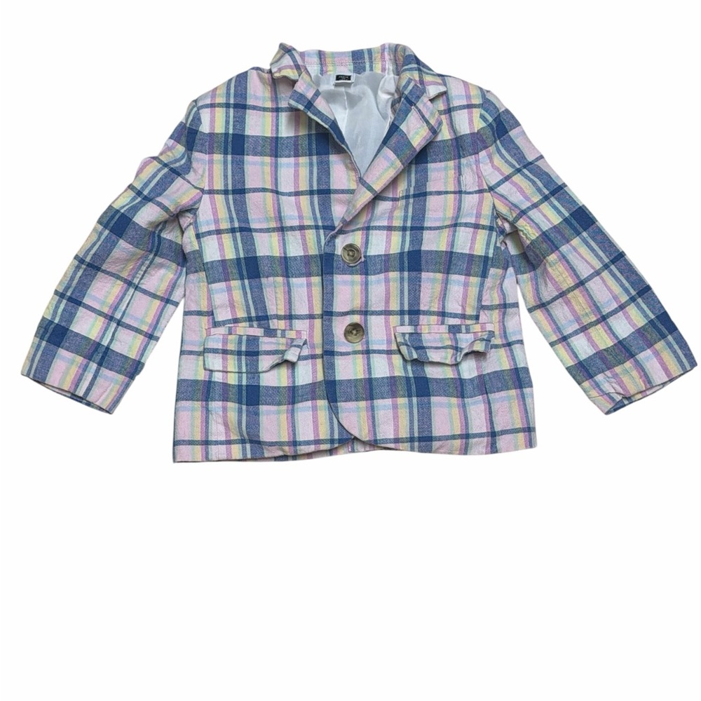 Janie and Jack Multicolor Plaid Blazer